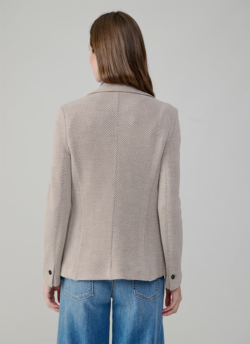 Slim Fit 2 Button Honeycomb Blazer