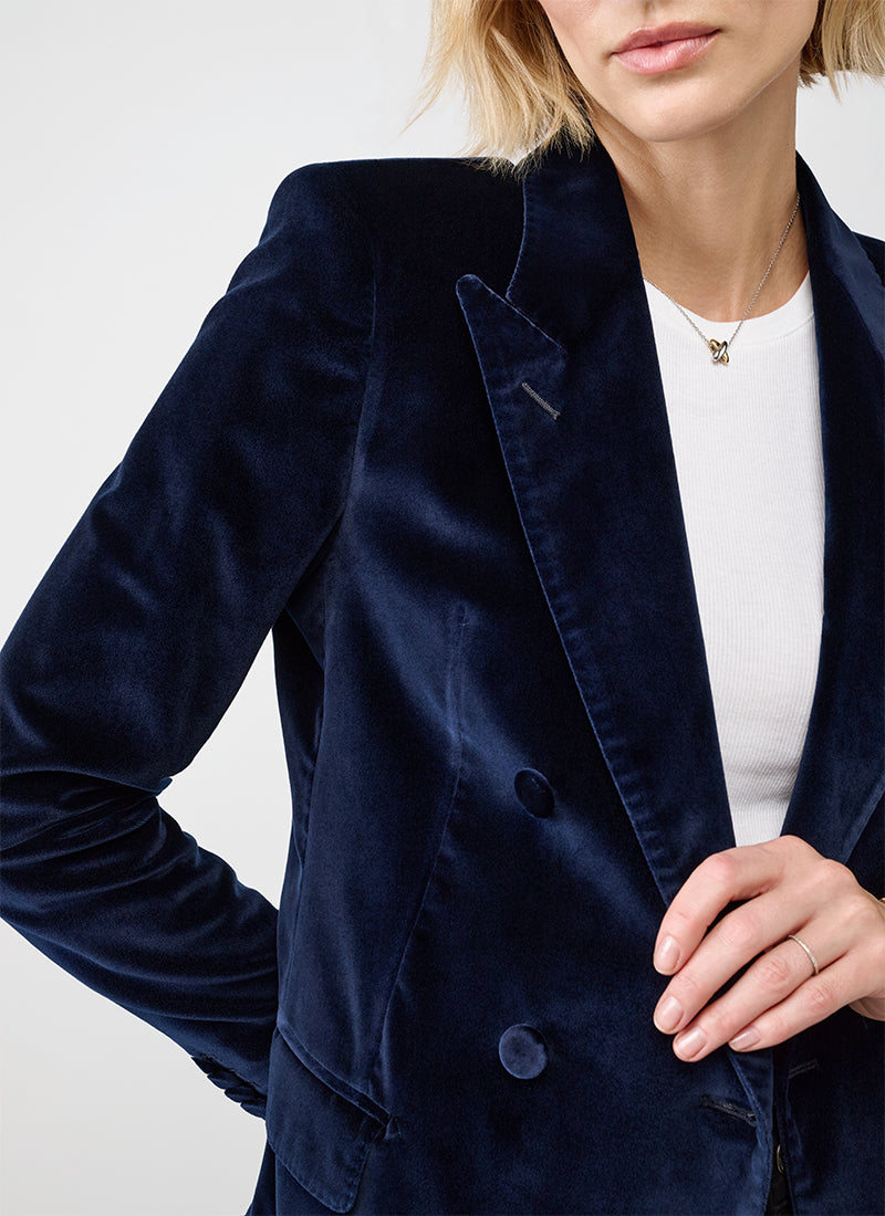 Tagliatore Parigi Foderata Double Breasted Velvet Blazer
