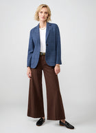 Giacca Single Breasted Slim Check Cashmere Wool Blazer