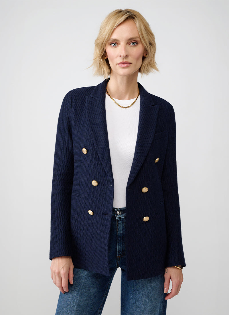 Double Breast Jersey Blazer