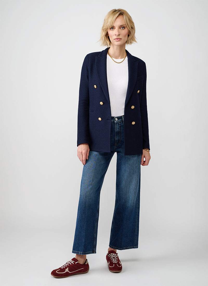 Double Breast Jersey Blazer