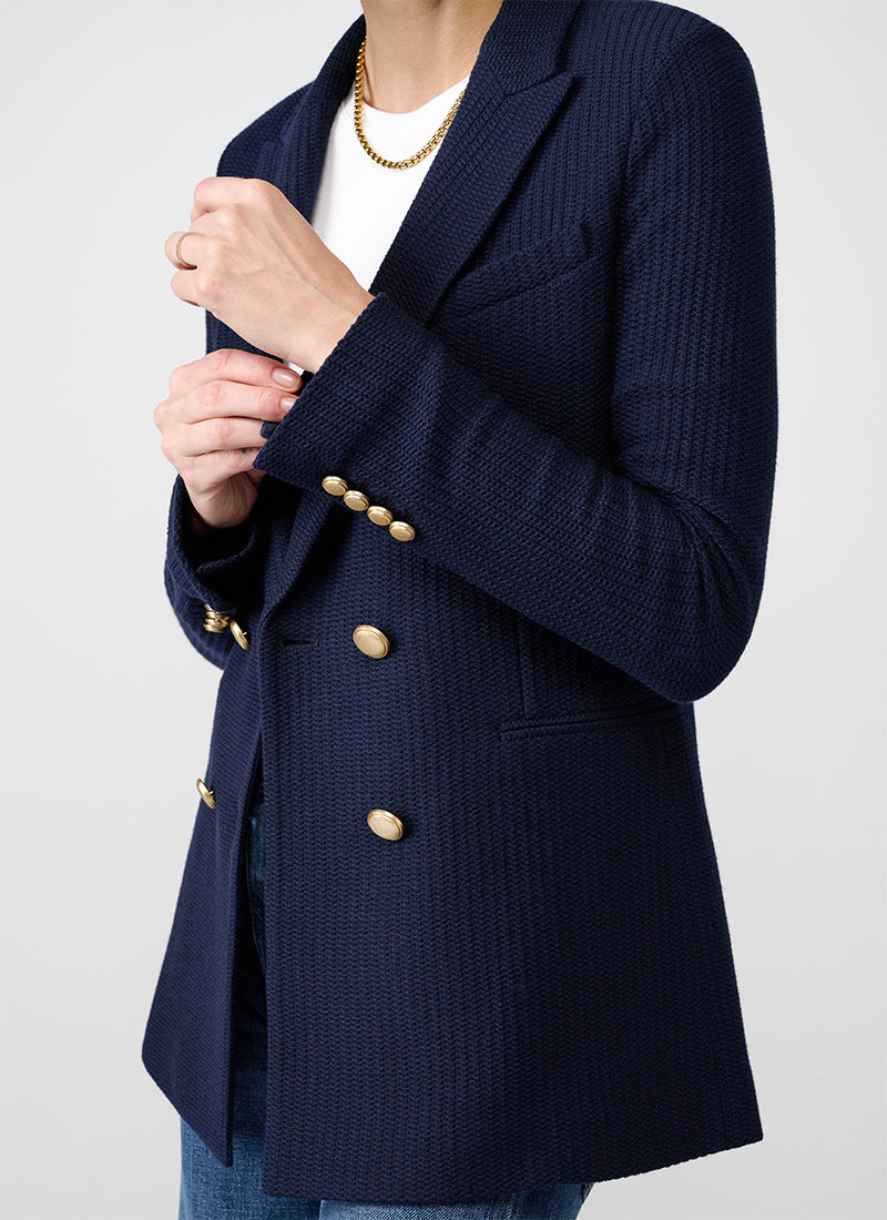 Double Breast Jersey Blazer