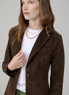 1  Button Slim Long Tiny Corduroy Blazer