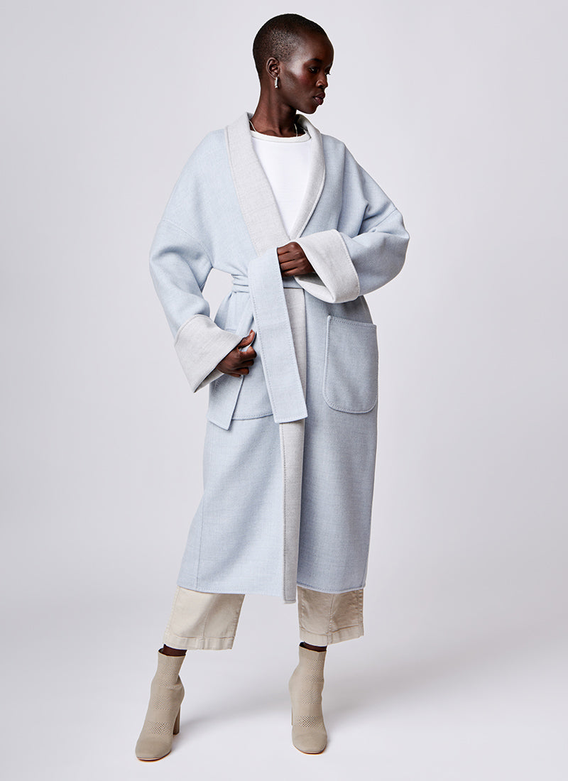 Dual-Toned Long Coat