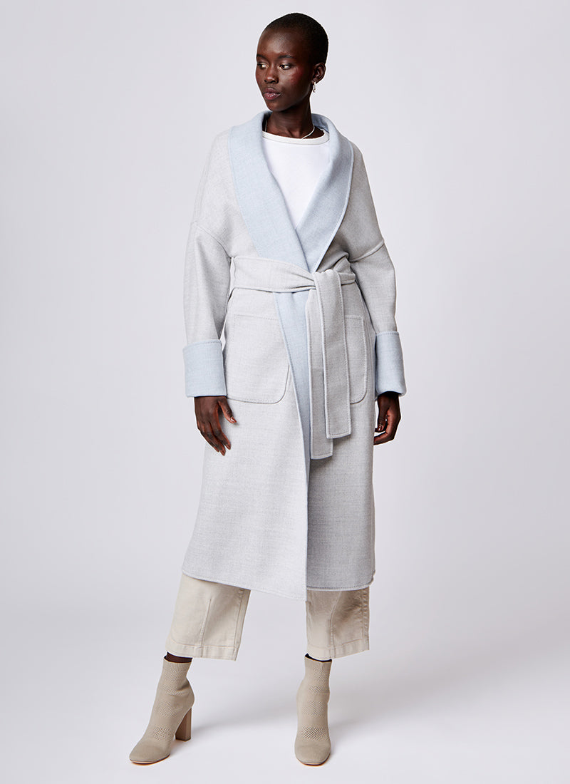 Dual-Toned Long Coat