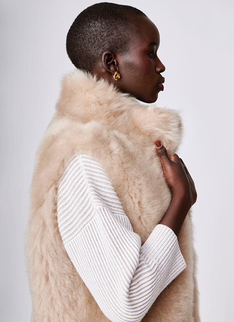 Eleventy Shearling Gilet