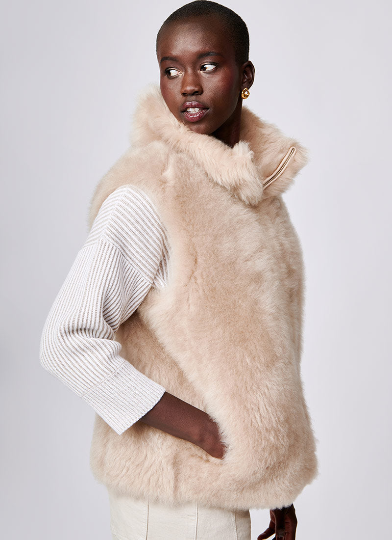 Eleventy Shearling Gilet