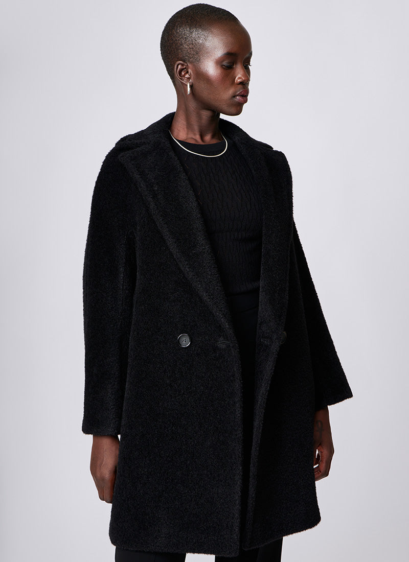 Cinzia Rocca Alpaca Cropped Coat