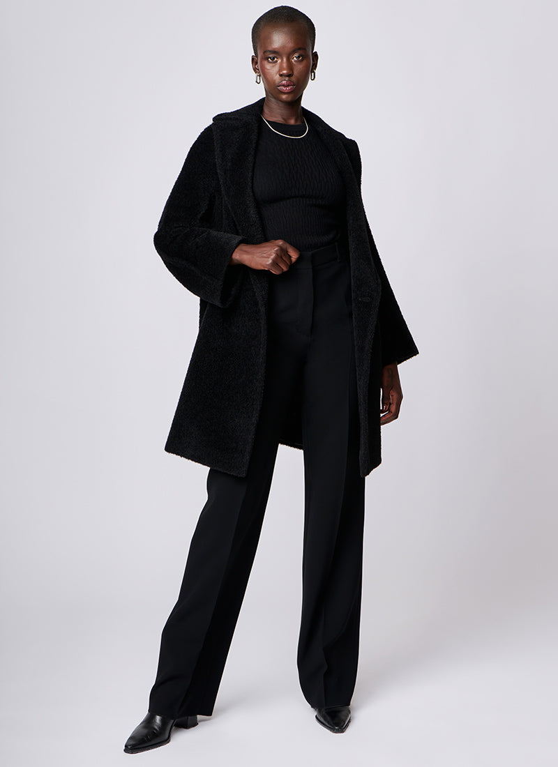 Cinzia Rocca Alpaca Cropped Coat