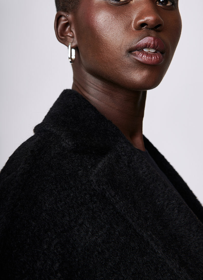 Cinzia Rocca Alpaca Cropped Coat