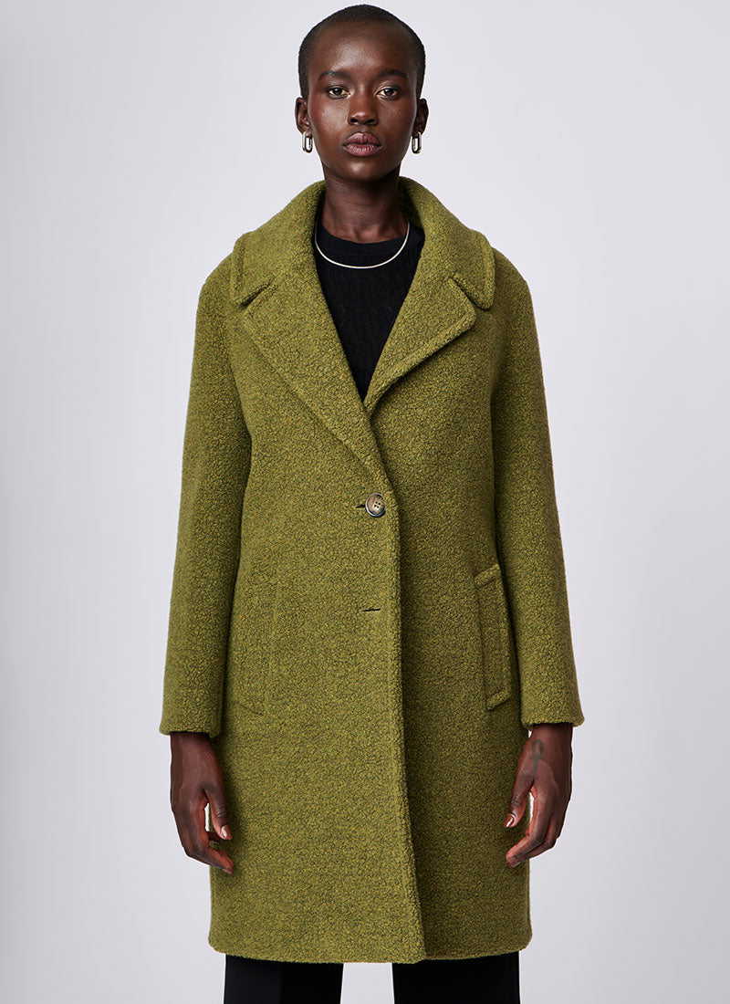 Cinzia Rocca Bouclé Three-Quarter Length Coat