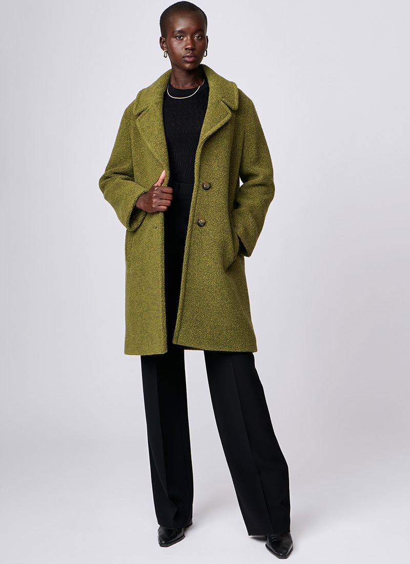 Cinzia Rocca Bouclé Three-Quarter Length Coat
