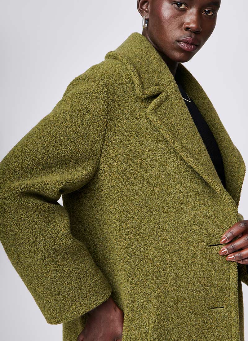 Cinzia Rocca Bouclé Three-Quarter Length Coat
