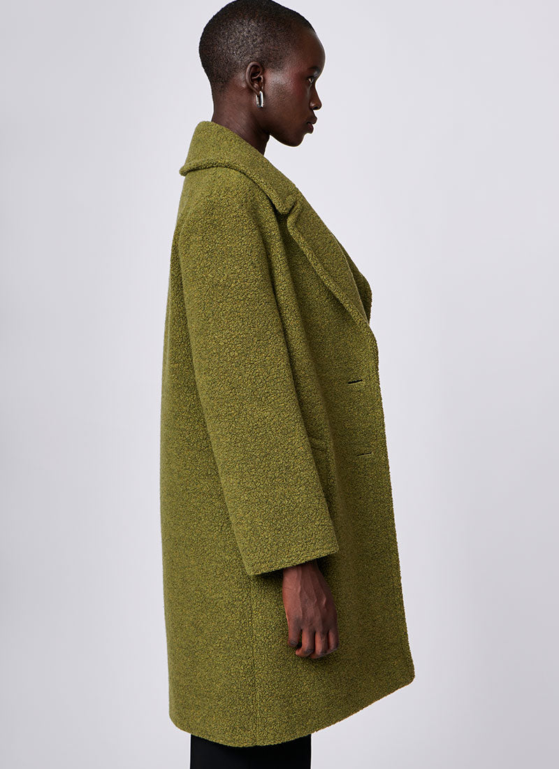 Cinzia Rocca Bouclé Three-Quarter Length Coat