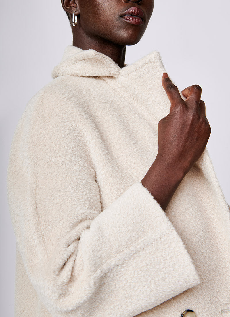 Cinzia Rocca Alpaca Wool Three-Quarter Length Coat