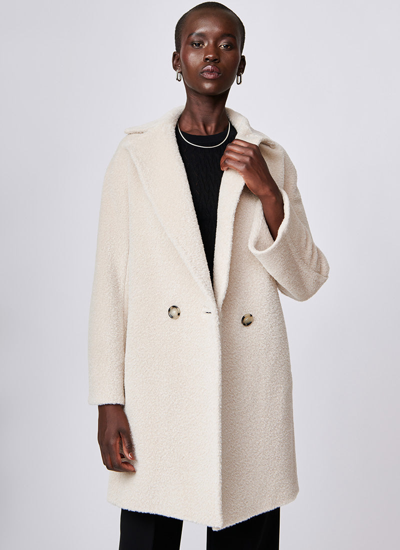 Cinzia Rocca Alpaca Wool Three-Quarter Length Coat