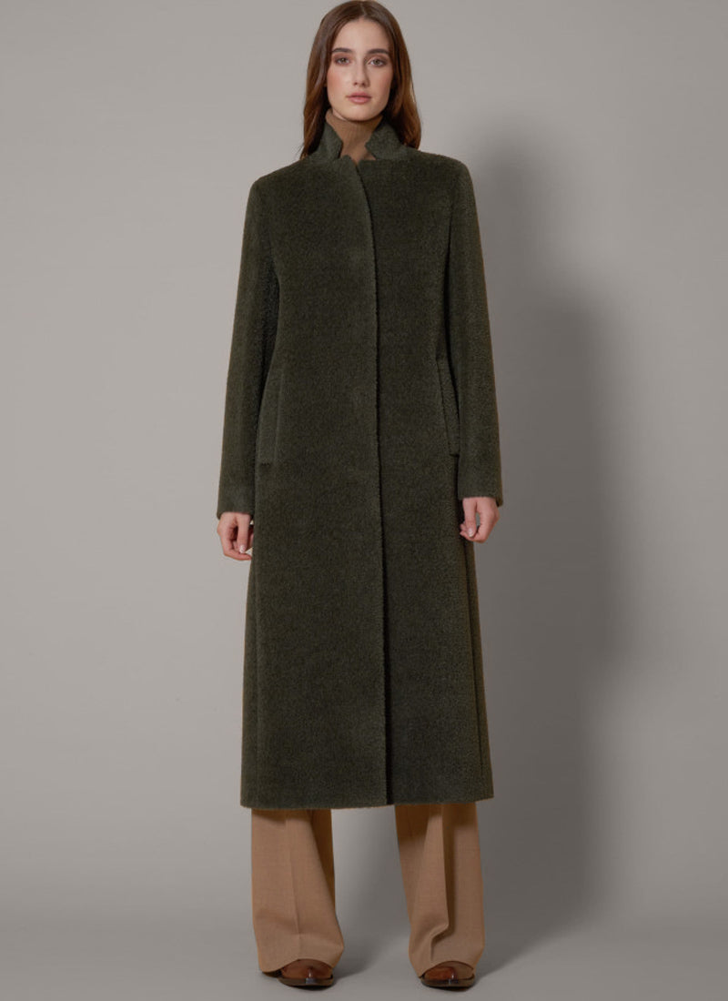 Cinzia Rocca Wool and Alpaca Notch Collar Coat