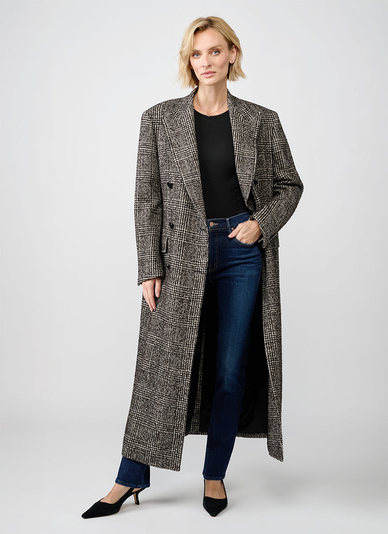 Caitlyn Check Extra Long Coat