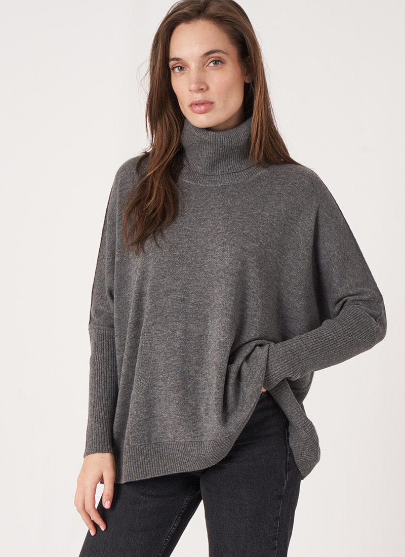 Repeat Cashmere Cowl-Neck Sweater