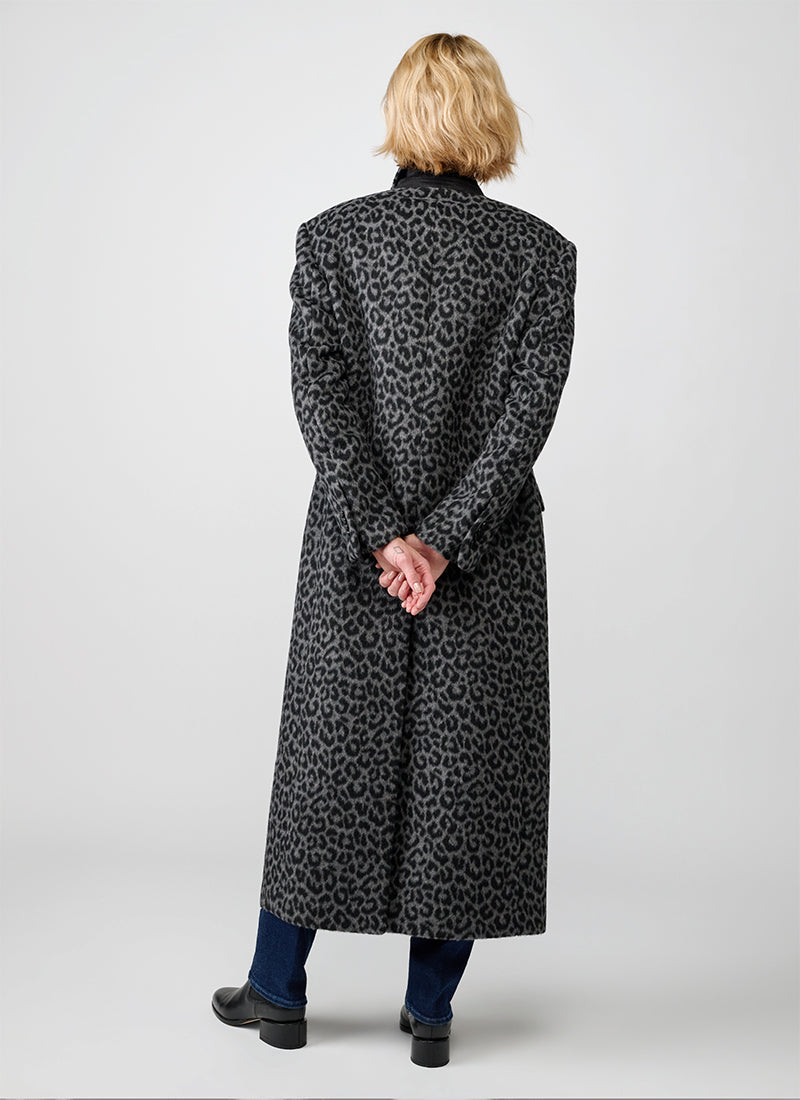 Tagliatore Caitlyn Leopard Extra Long Coat