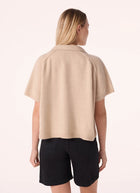 Aenor Cable Cashmere Short Sleeve Sweater