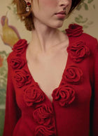 3D Flowers Knit Cardigan