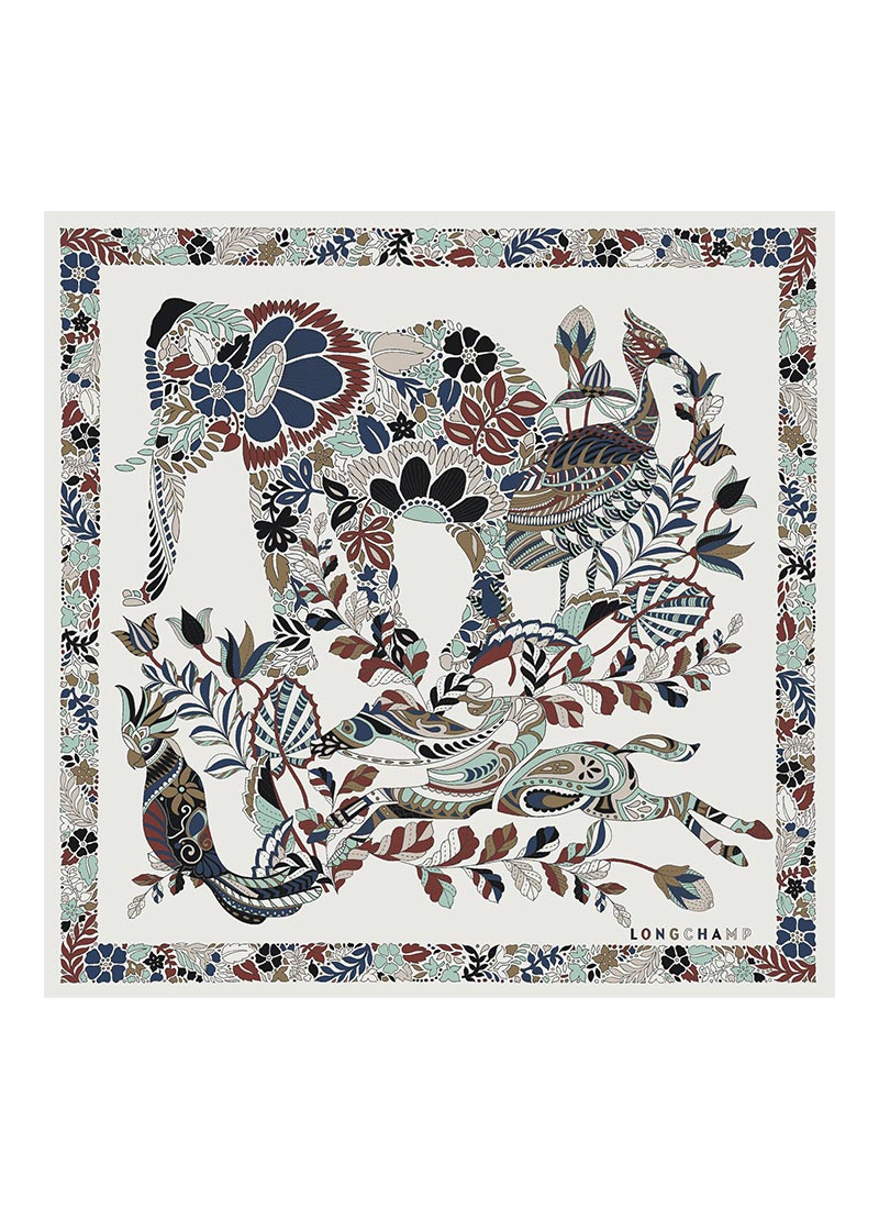 Longchamp Soie Silk Scarf