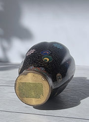 Haute Curature Takahara Komajiro Cloisonne 6 Lobed Vase, Late Meiji Era, Japanese
