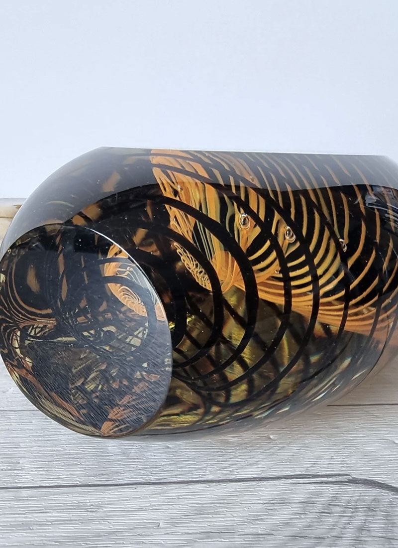 Haute Curature Stanislav Libensky att. Suspended Network Sommerso Art Glass Vase, 1970s