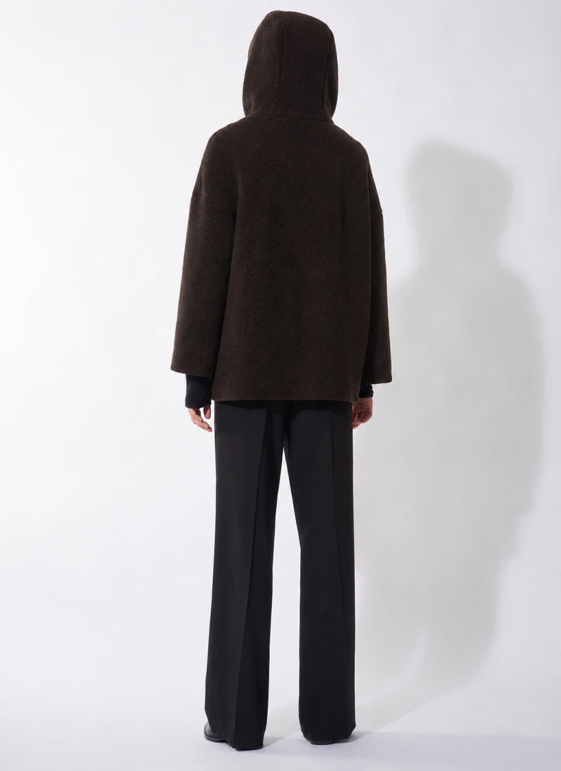 Boucle Hooded Jacket
