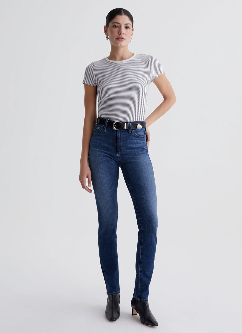 AG Jeans Mari Extended Mid-Rise Slim-Straight Jeans