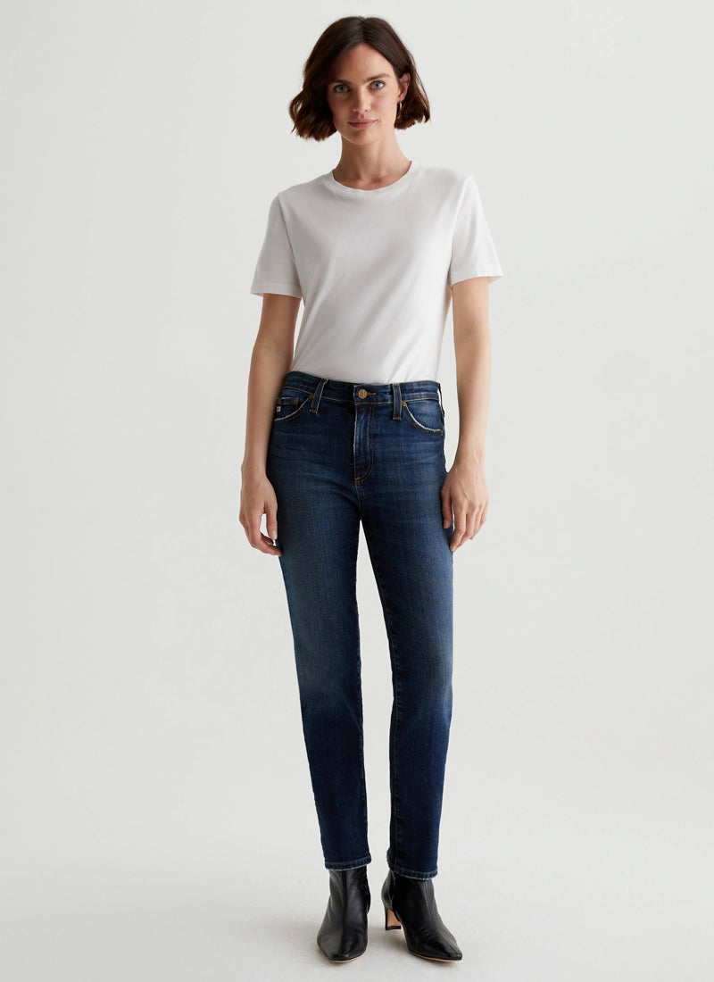 AG Jeans Mari Mid-Rise Slim-Straight Jeans