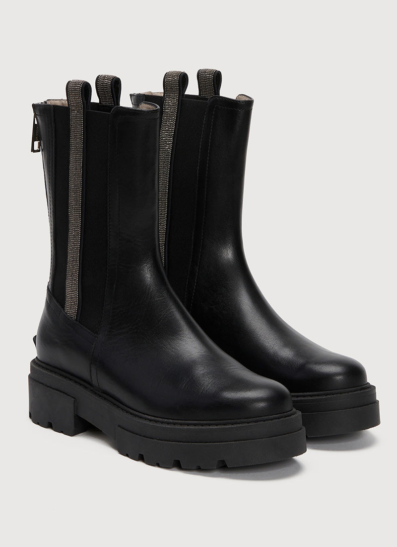 Fabiana Filippi Brilliant Detail Leather Boots