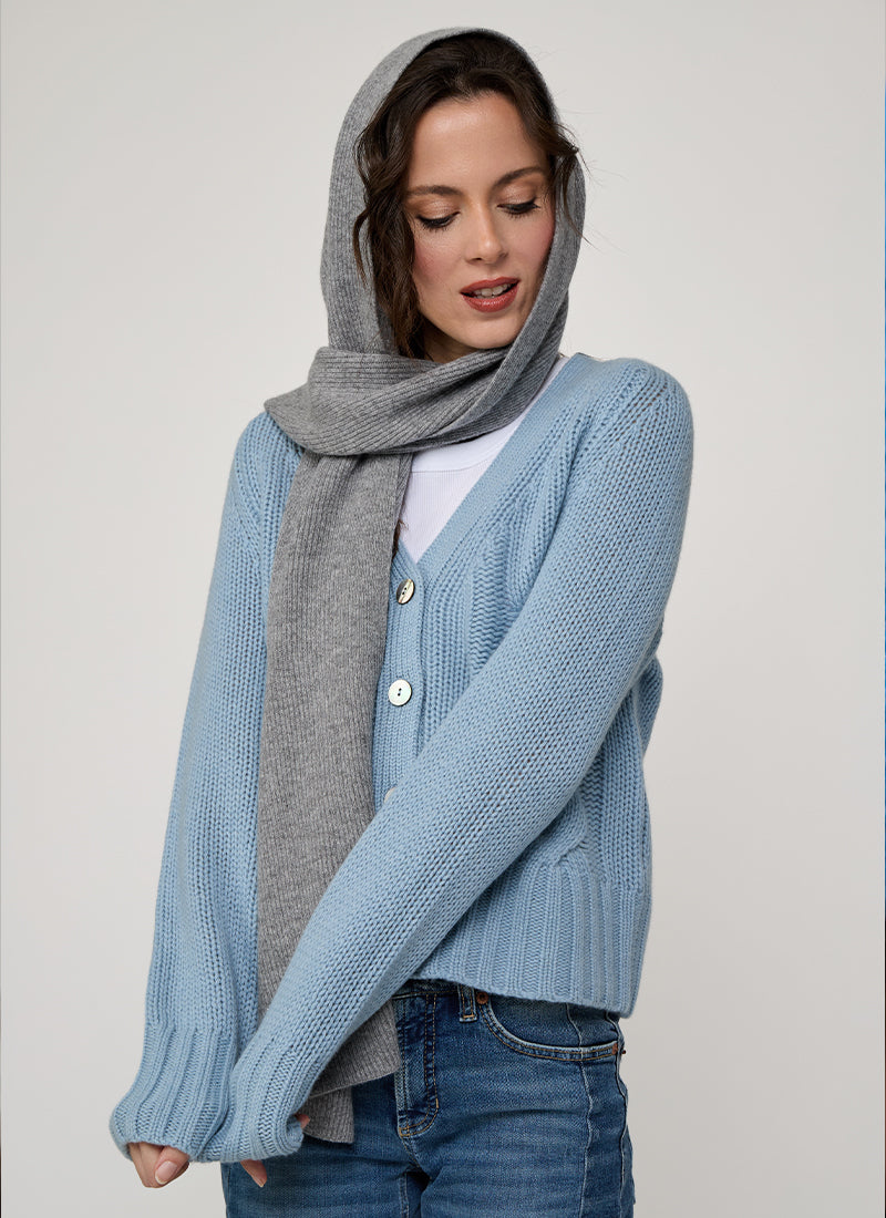 Cashmere Rib Knitted Scarf by Andrews