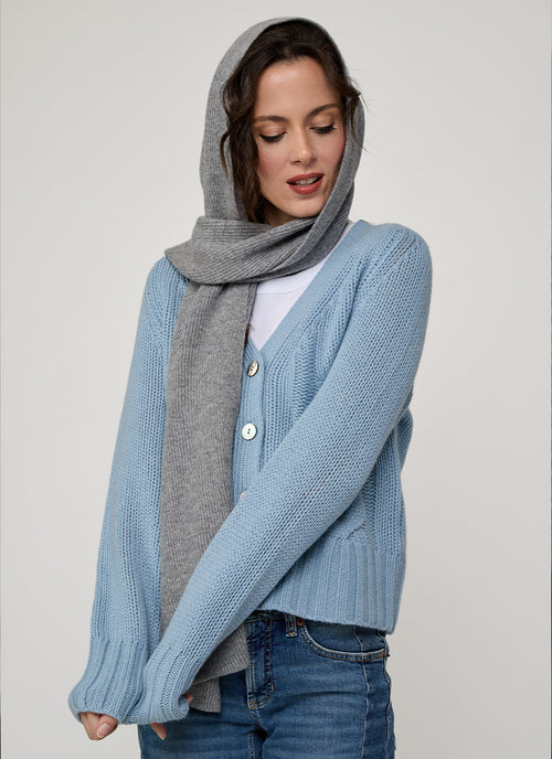 Cashmere Rib Knitted Scarf by Andrews