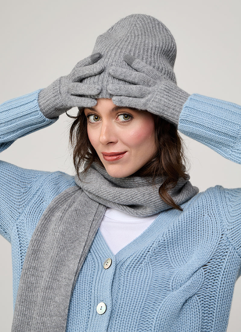  Cashmere set – glove & beanie by Andrews 