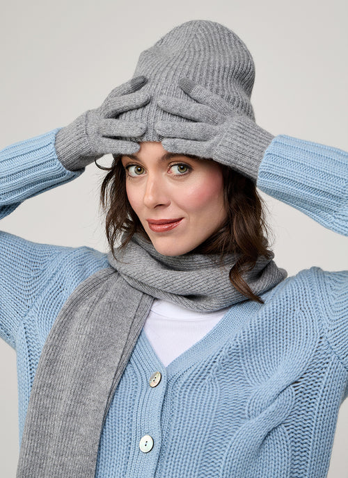  Cashmere set – glove & beanie by Andrews 