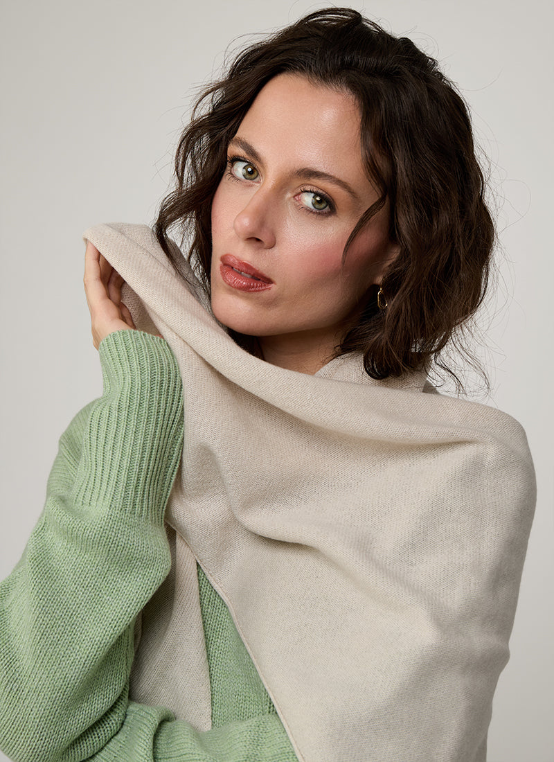  Cashmere Triangle Scarf Sand by Andrews 