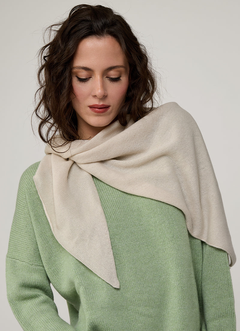  Cashmere Triangle Scarf Sand by Andrews 