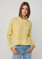 Allover Pointelle Cashmere Long Sleeve Sweater