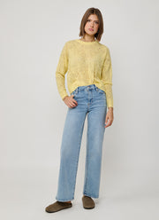 Allover Pointelle Cashmere Long Sleeve Sweater