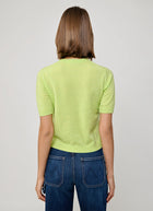 Autumn Cashmere Crop Cashmere Short Sleeve Crew Top