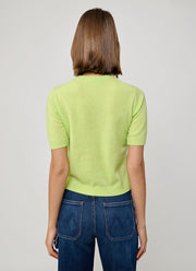Autumn Cashmere Crop Cashmere Short Sleeve Crew Top