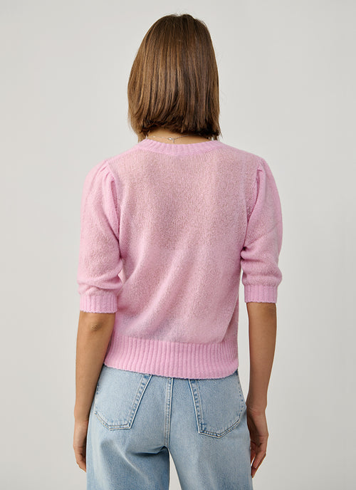 Short Sleeve Pointelle Sweater