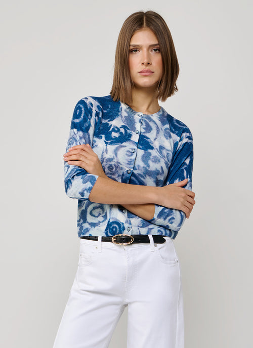 Watercolor Rose Baby Cardigan