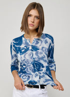 Autumn Cashmere Watercolor Rose Baby Cardigan