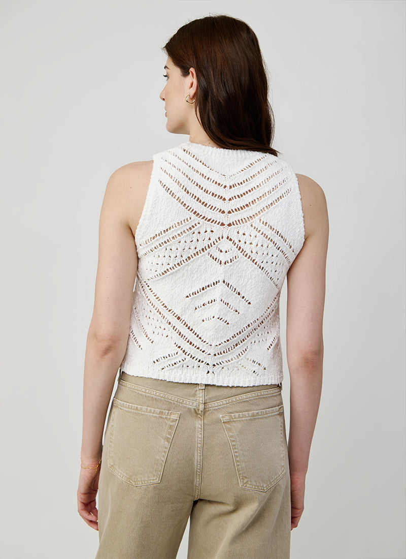 Chunky Pointelle Knit Tank