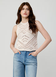 Autumn Cashmere Chunky Pointelle Knit Tank
