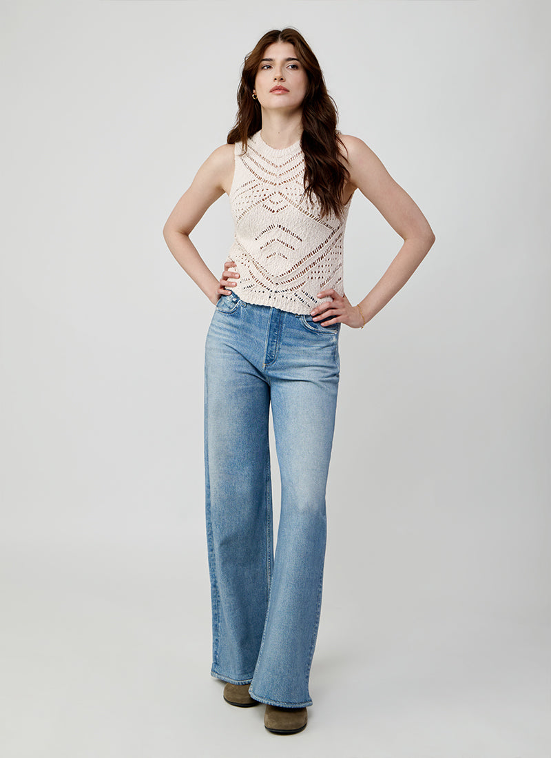 Autumn Cashmere Chunky Pointelle Knit Tank