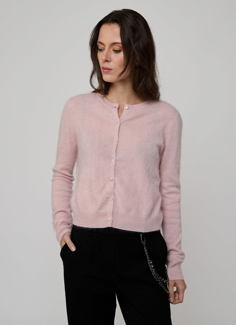 Long Sleeve Brushed Baby Cardigan by Autumn Cashmere